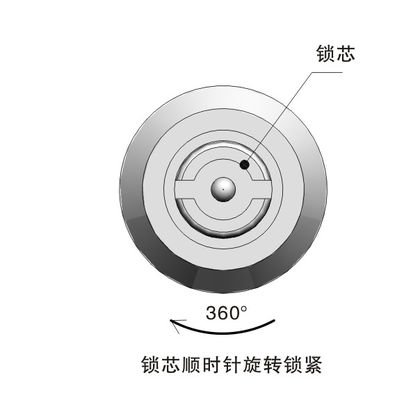 Powder Coated Quarter Turn Lock Cylindrical For File Cabinet Door